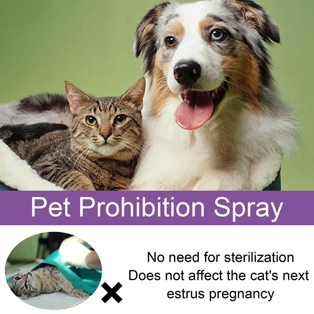 50ml Pet Calming Spray Prevent Howling Reduce Anxiety Soothe Mood Pet Dog Cat Estrus Calming Prohibition Spray Pet Supplies