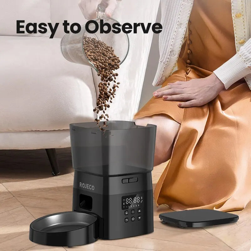 "MealMate™ Button Edition – Automatic Pet Feeder for Cat & Dog Dry Food Management"