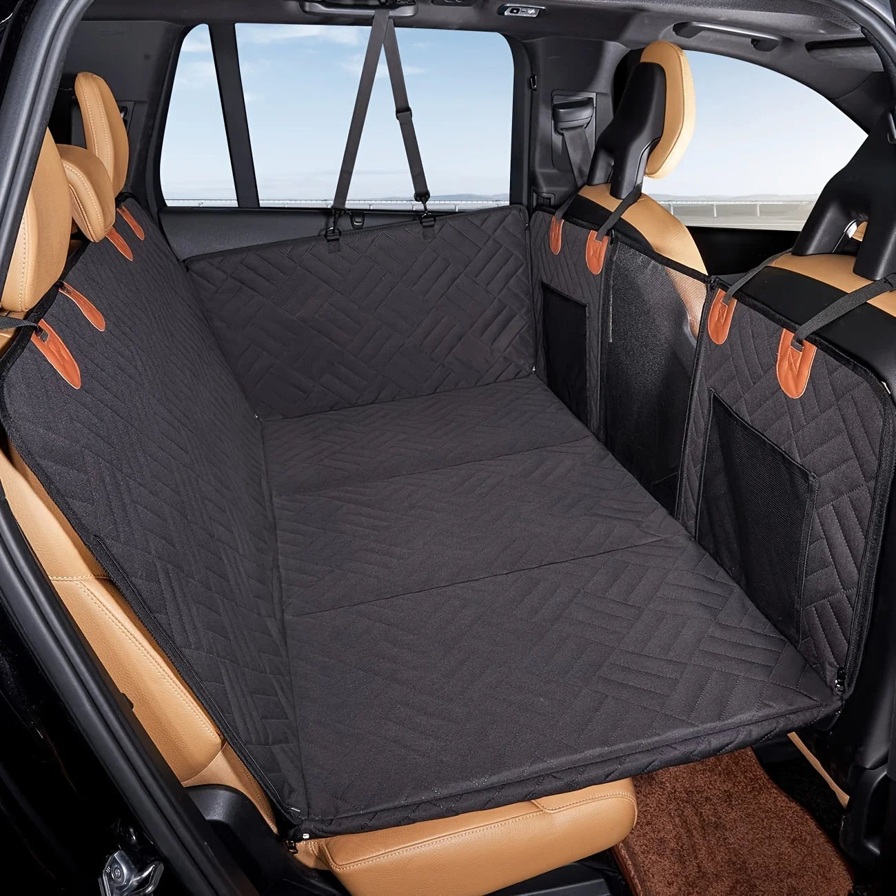 TailTrek™ ShieldSeat – Scratch-Proof Car Protector & Hammock for Pet Travel