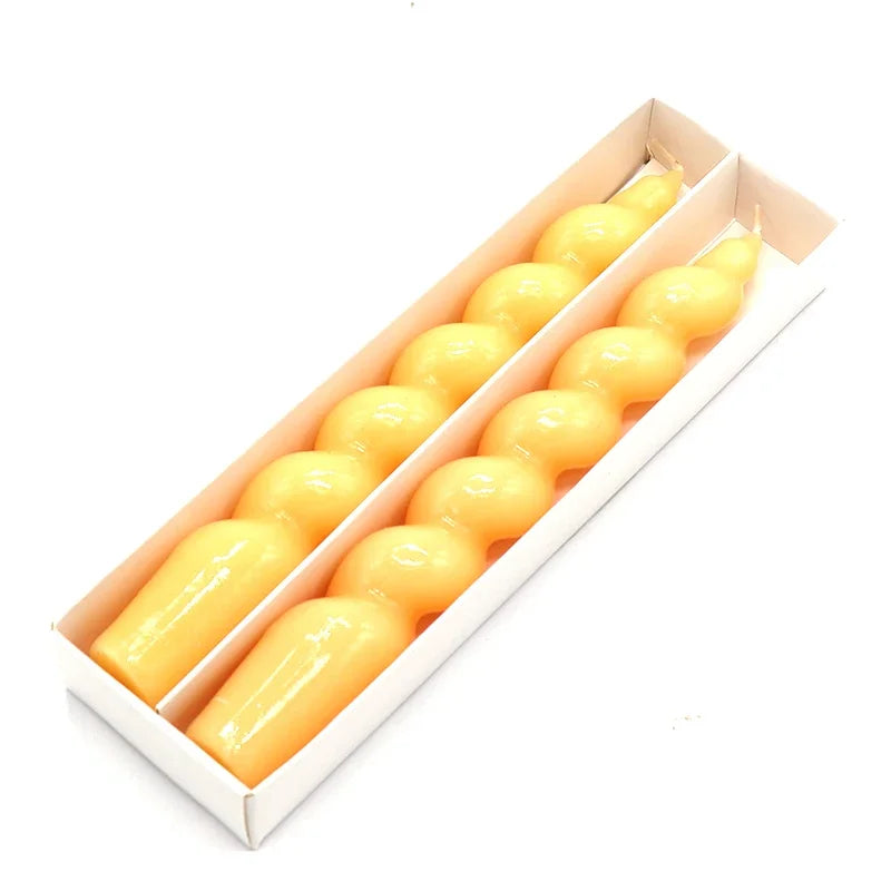 2pc Spiral Candles Scented Candle Decorative Candles Taper Candles Home Decor Wedding Decoration Centerpieces Candlestick Gift