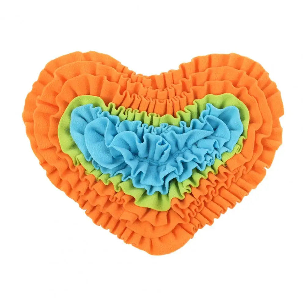 Interactive Snuffle Mat Dog Pet Dog Lick Mat Slow Feeding Sniffing Mat Heart Rose Flower Shape Interactive Dog Puzzle Toy