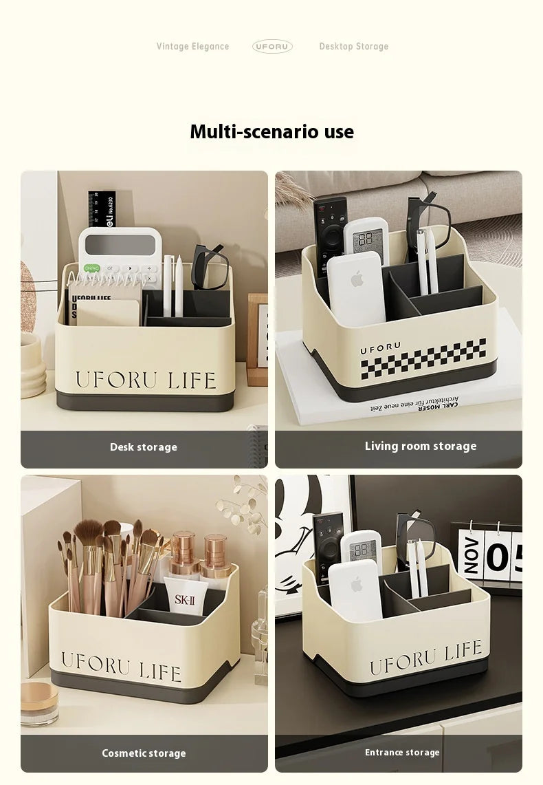 Desktop Storage Box Living Room Remote Control Miscellaneous Organizing Box Office Dormitory Stationery Compartment Home Supplie