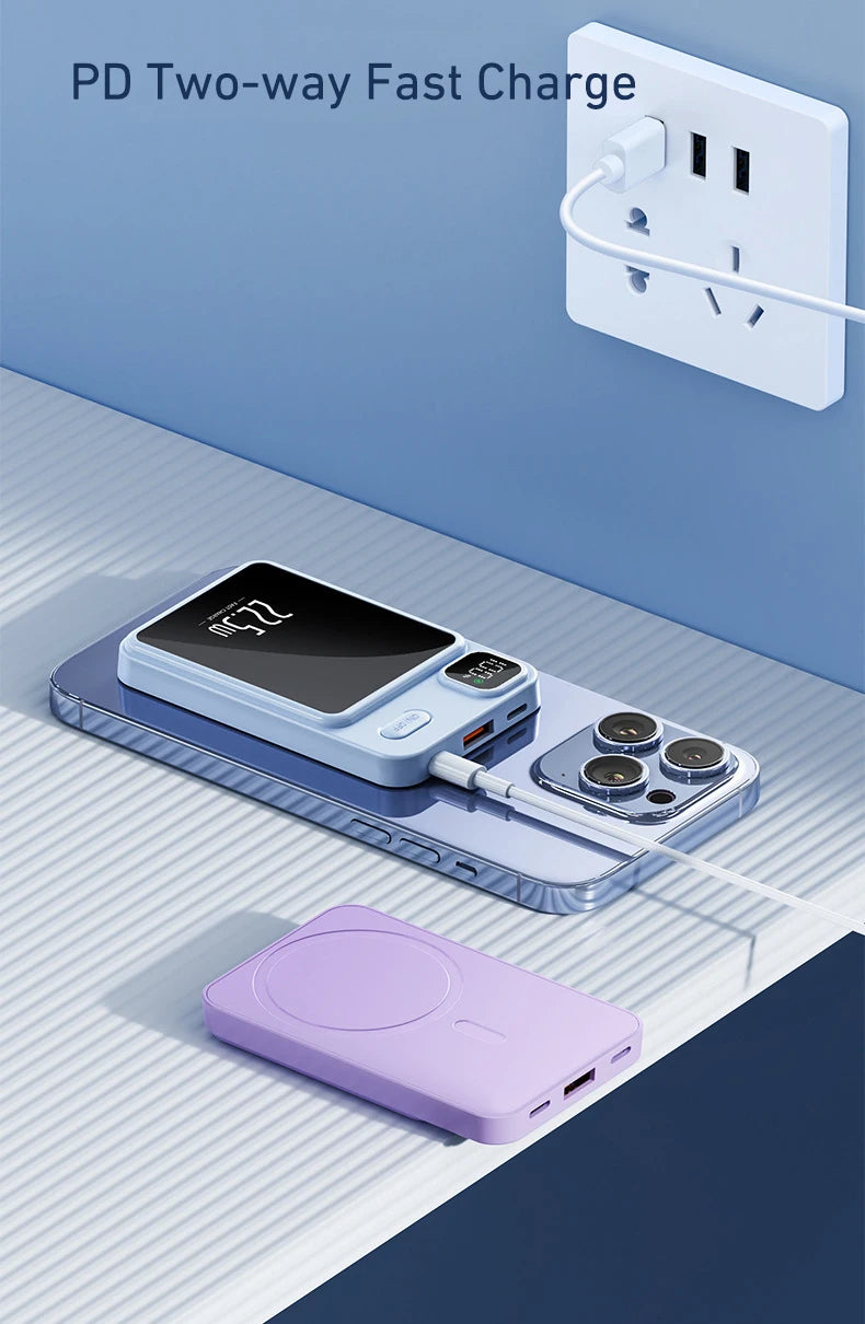Magsafe Power Bank 20000mAh PD22.5W Fast Charging Magnetic Wireless Charger Powerbank for iPhone 16 15 14 13 12 pro Max Xiaomi