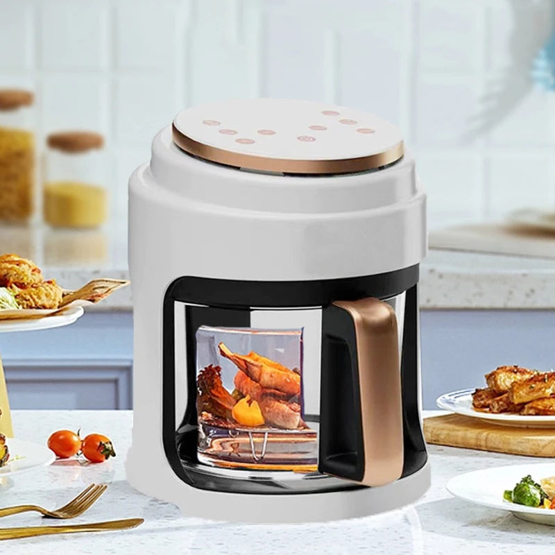 Air Fryer Visual Oil-free Electric Fryer Multi-functional Automatic Household 360°Baking LED Touchscreen Oil Air Fri