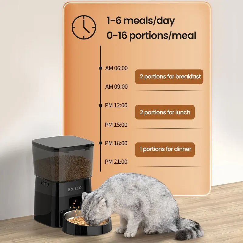 "MealMate™ Button Edition – Automatic Pet Feeder for Cat & Dog Dry Food Management"