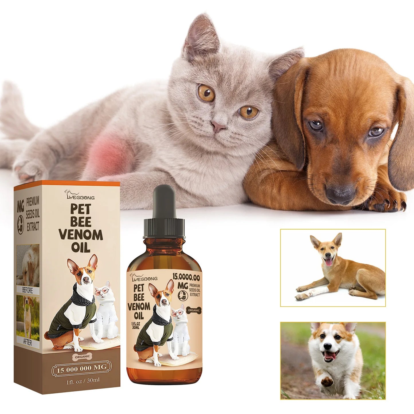 Pet Joint Care Drops Bone Deformities Healing Relieves Discomfort Joint Repair Supplement Anti Itching Dog Joint Caring Solution