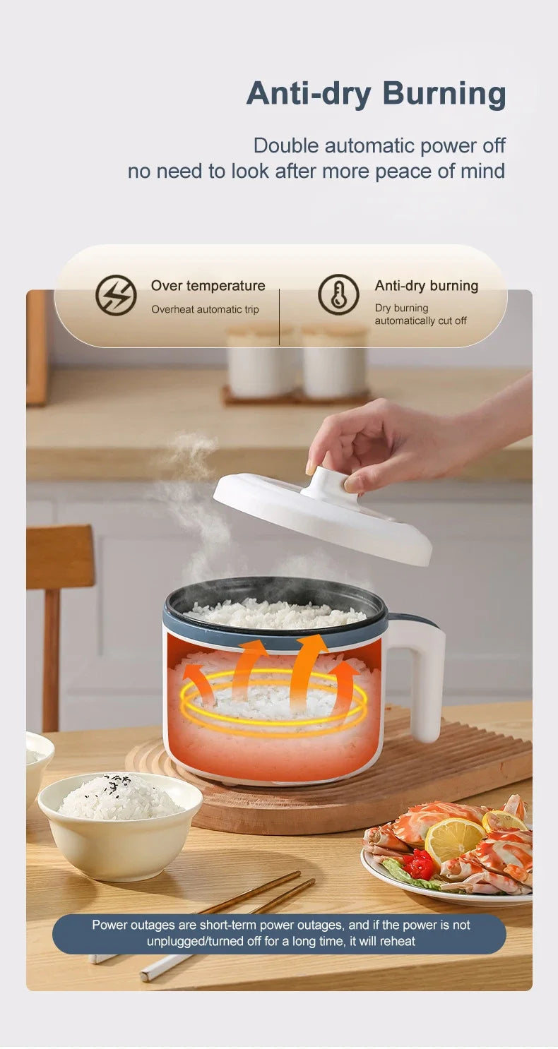 Rice cooker multi-function pot multi-function pot mini hot pot pot soup household appliances kitchen pot suitable for 1-3 people