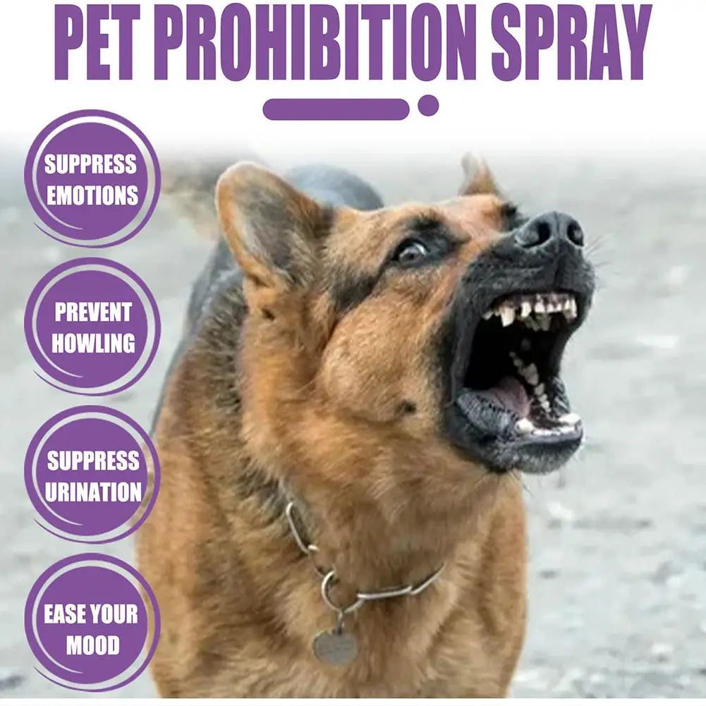 50ml Pet Calming Spray Prevent Howling Reduce Anxiety Soothe Mood Pet Dog Cat Estrus Calming Prohibition Spray Pet Supplies
