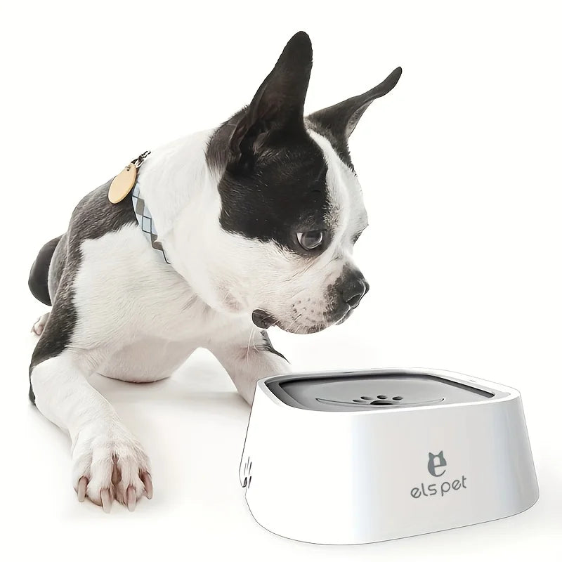 1.5L Dog Water Bowl Slow Feeder No-Spill Pet Dish Unique Design Prevents Quick Drinking for All Breeds