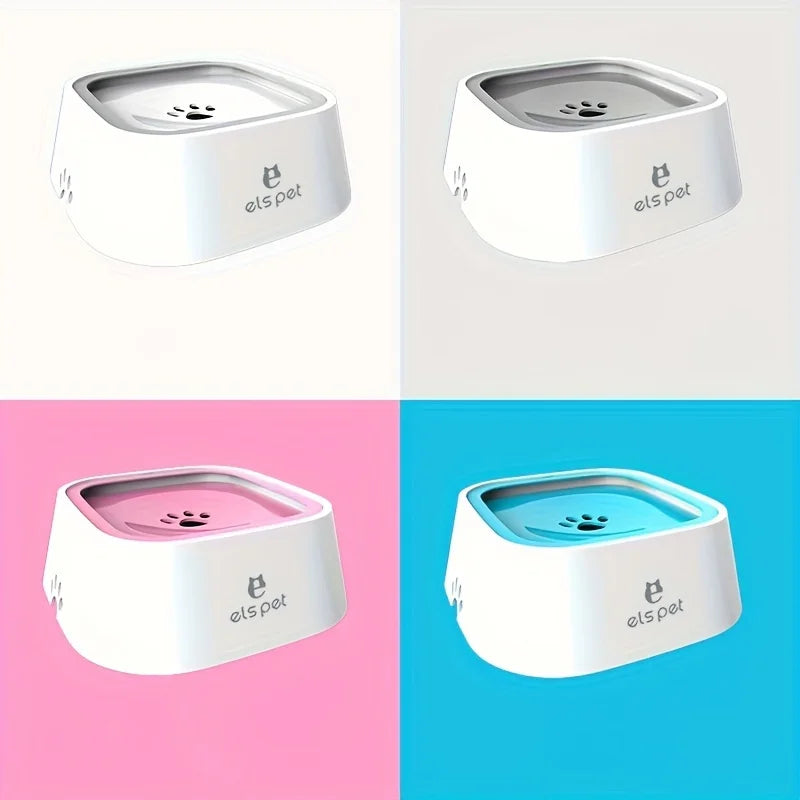 1.5L Dog Water Bowl Slow Feeder No-Spill Pet Dish Unique Design Prevents Quick Drinking for All Breeds