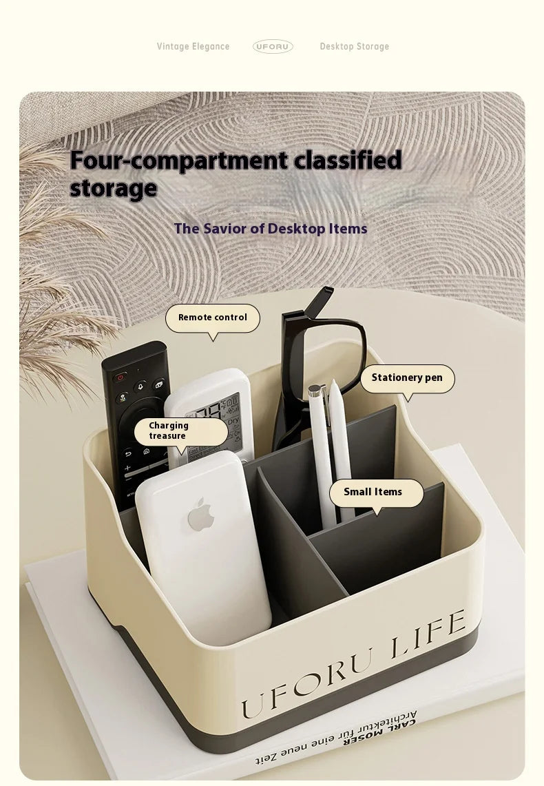 Desktop Storage Box Living Room Remote Control Miscellaneous Organizing Box Office Dormitory Stationery Compartment Home Supplie