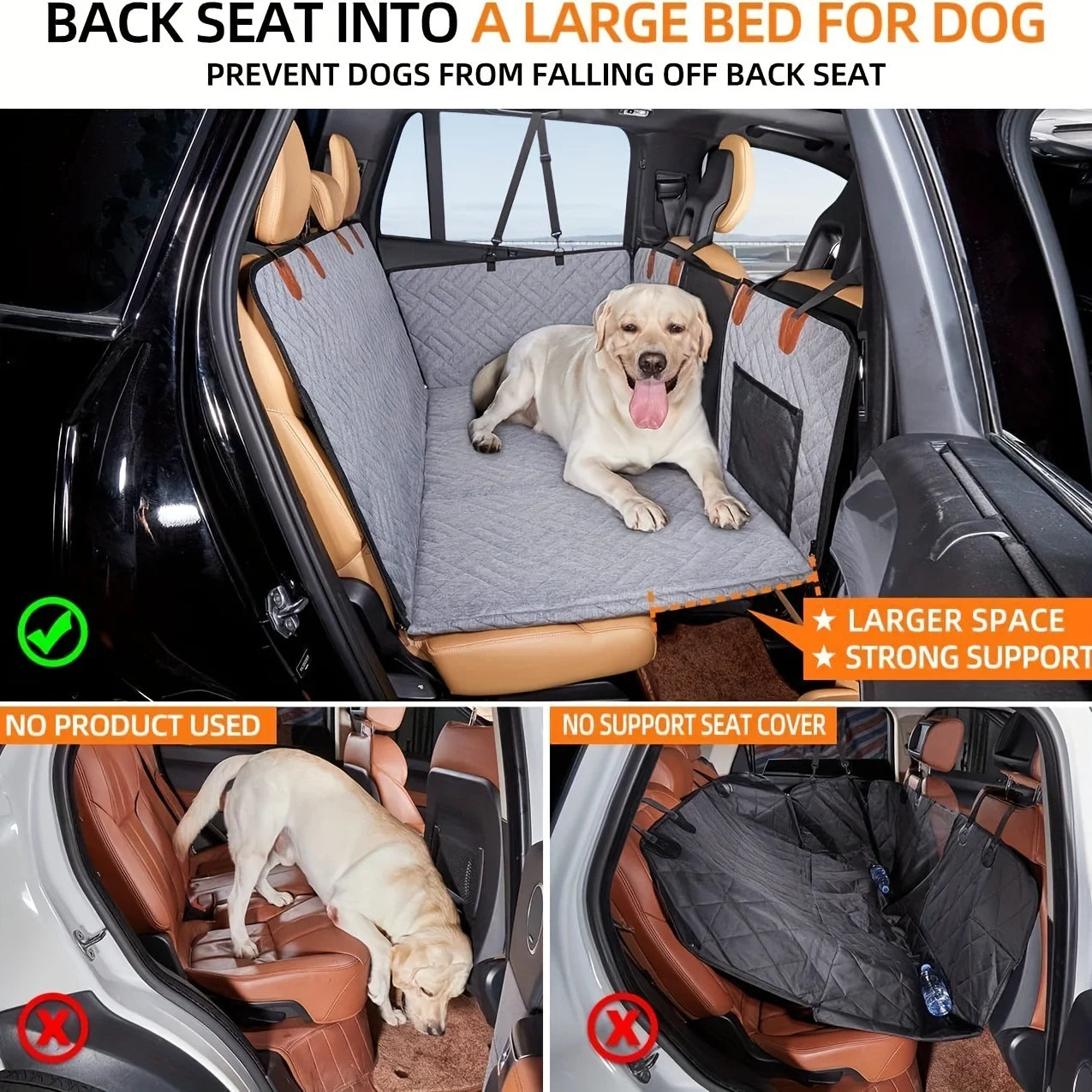 TailTrek™ ShieldSeat – Scratch-Proof Car Protector & Hammock for Pet Travel