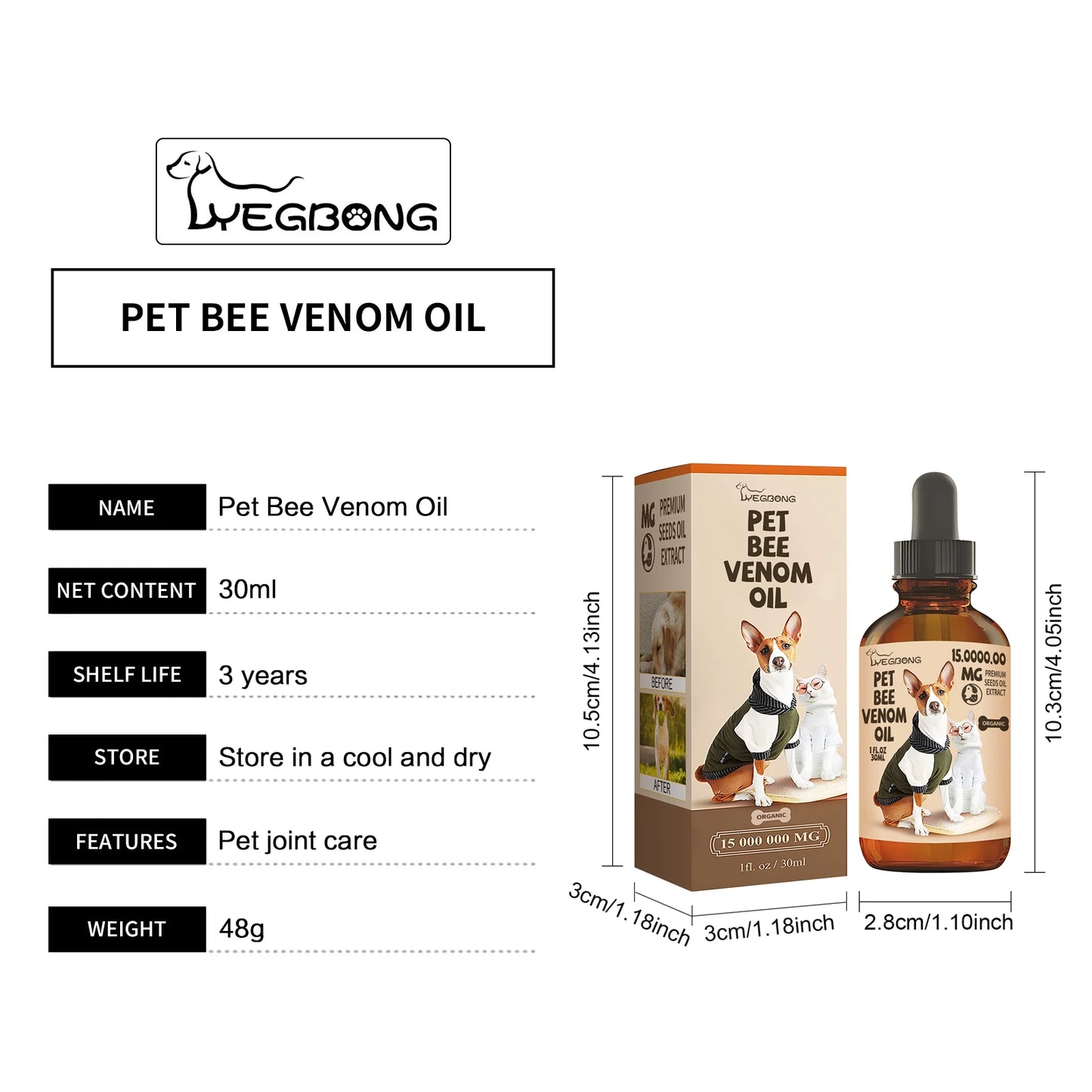 Pet Joint Care Drops Bone Deformities Healing Relieves Discomfort Joint Repair Supplement Anti Itching Dog Joint Caring Solution