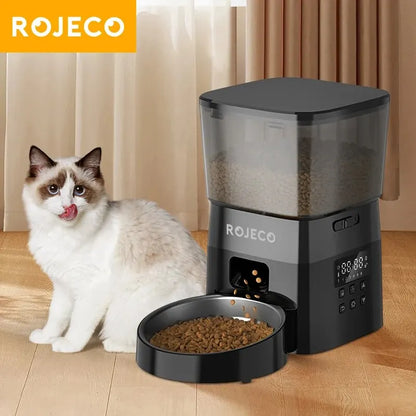 "MealMate™ Button Edition – Automatic Pet Feeder for Cat & Dog Dry Food Management"