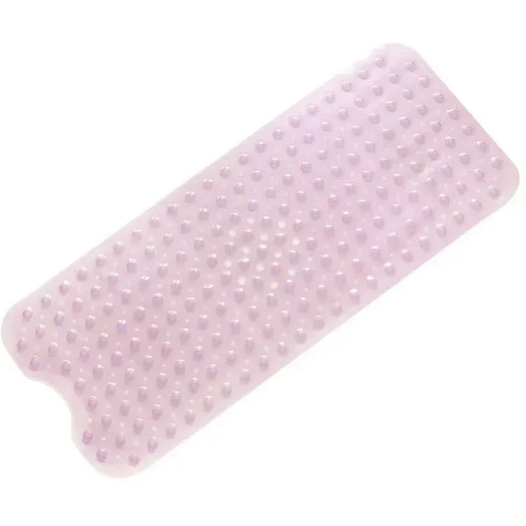 Bathroom Non Slip Bath Mat Bathtub Mat with Drain Holes and Suction Cups PVC Machine Washable Safe Bath Mat Bathroom Supplies