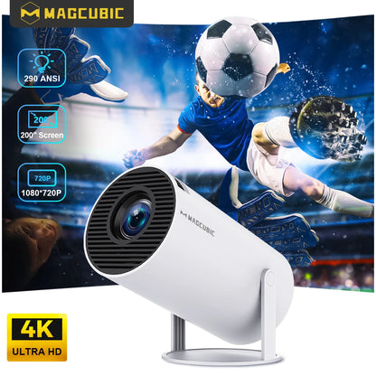 "NovaBeam™ HY300 Pro – Smart Home Theater Projector, 4K-Ready, Android 11, Dual Wi-Fi 6"