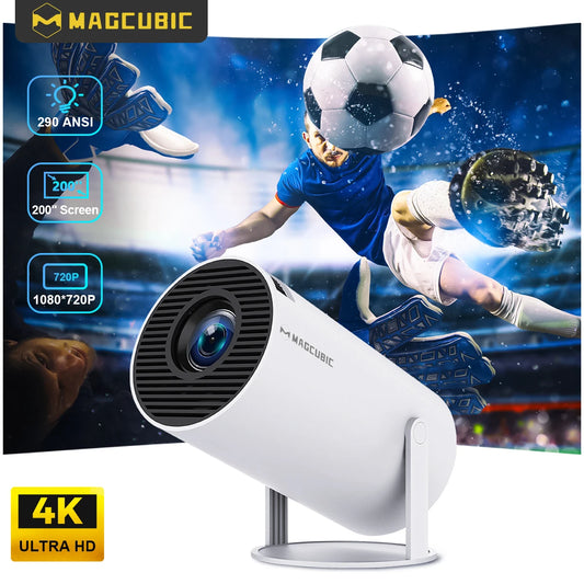 "NovaBeam™ HY300 Pro – Smart Home Theater Projector, 4K-Ready, Android 11, Dual Wi-Fi 6"