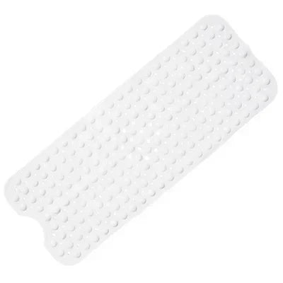 Bathroom Non Slip Bath Mat Bathtub Mat with Drain Holes and Suction Cups PVC Machine Washable Safe Bath Mat Bathroom Supplies