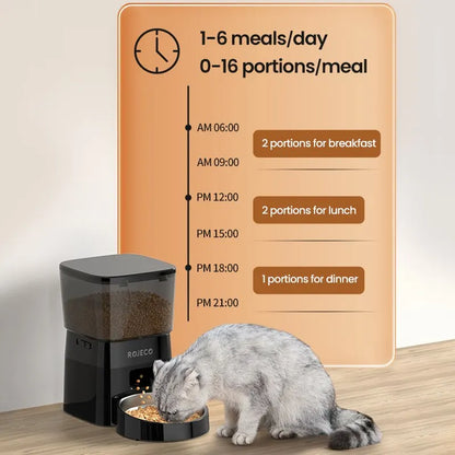 "MealMate™ Button Edition – Automatic Pet Feeder for Cat & Dog Dry Food Management"