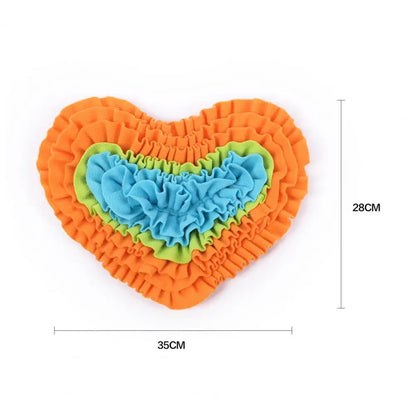 Interactive Snuffle Mat Dog Pet Dog Lick Mat Slow Feeding Sniffing Mat Heart Rose Flower Shape Interactive Dog Puzzle Toy