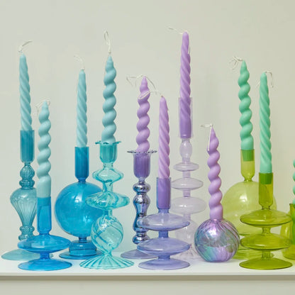 2pc Spiral Candles Scented Candle Decorative Candles Taper Candles Home Decor Wedding Decoration Centerpieces Candlestick Gift
