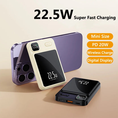 Magsafe Power Bank 20000mAh PD22.5W Fast Charging Magnetic Wireless Charger Powerbank for iPhone 16 15 14 13 12 pro Max Xiaomi