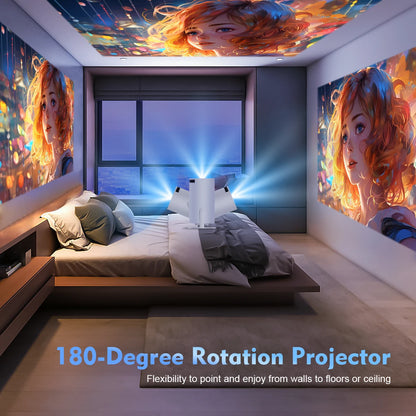 "NovaBeam™ HY300 Pro – Smart Home Theater Projector, 4K-Ready, Android 11, Dual Wi-Fi 6"