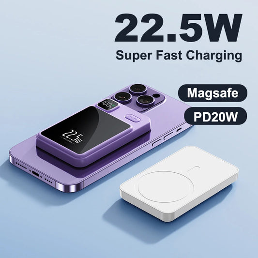 Magsafe Power Bank 20000mAh PD22.5W Fast Charging Magnetic Wireless Charger Powerbank for iPhone 16 15 14 13 12 pro Max Xiaomi