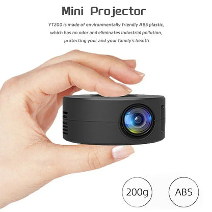 Mini Home Theater Projector, 180°Flexible Projection Angle 1080P Native USB Supports Smartphone Screen Sharing Suitable for Home
