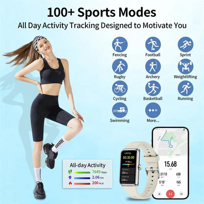 2025 Fitness Tracker Watches for Women Men with Heart Rate Monitor Sleep Tracker IP68 Waterproof Pedometer 1.47" Smart Watch Man