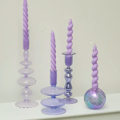 2pc Spiral Candles Scented Candle Decorative Candles Taper Candles Home Decor Wedding Decoration Centerpieces Candlestick Gift