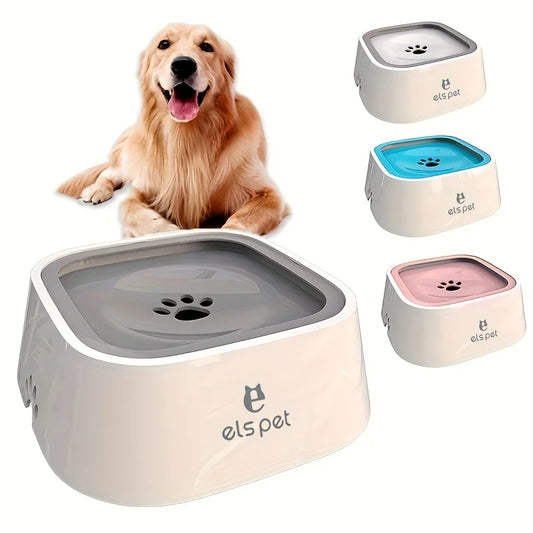 1.5L Dog Water Bowl Slow Feeder No-Spill Pet Dish Unique Design Prevents Quick Drinking for All Breeds